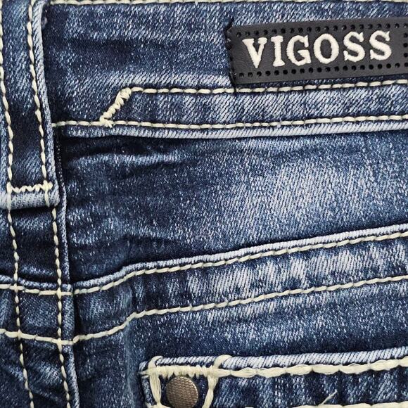 Vigoss Women's Jeans The Dublin Boot Cut Embellished Mid-Rise Sz2 - Picture 9 of 12